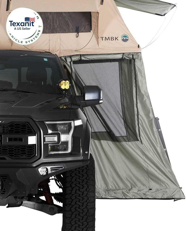 LD TMBK Roof Top Tent Annex Green Base with Black Floor & Travel Cover - 420D Po gallery