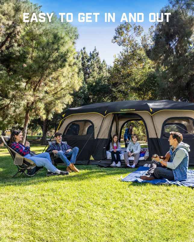Fanttikoutdoor Instant Cabin Tent 6/8/10/12 Person Camping Tent Setup in 60 Seco gallery
