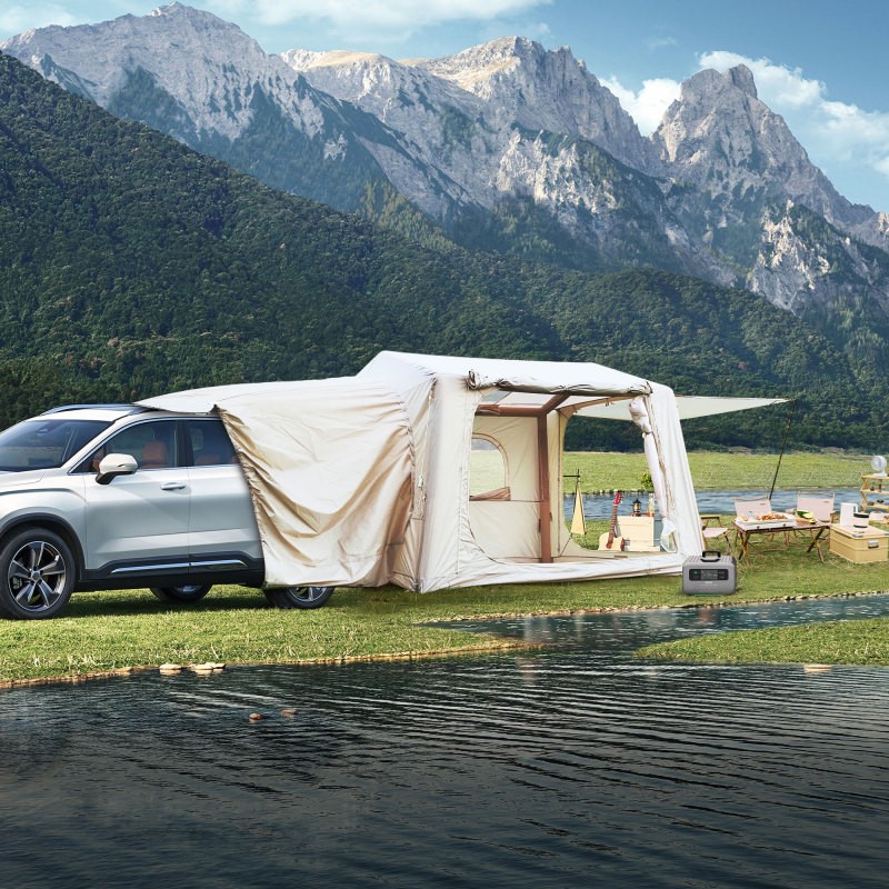 Inflatable SUV Tent for Camping, Waterproof 6-Person Easy Setup Tailgate Tent