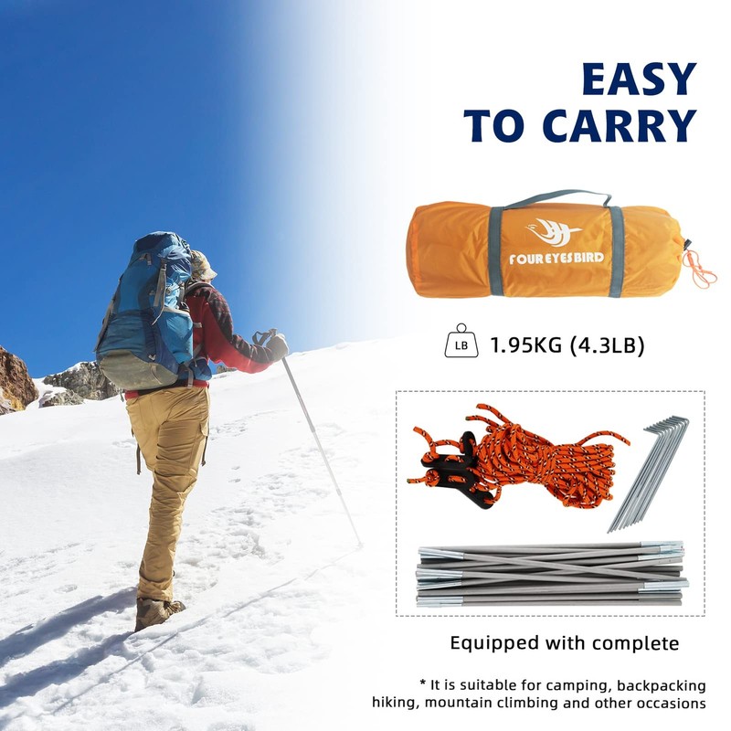 7.2 — 4 — 4 Feet Single Backpack Tent Waterproof Camping And Hiking Tent Can Be gallery
