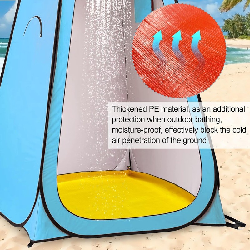 39.5" Camp Shower Tent Bottom Mat, Non Slip Changing Tent Bottom Pad, Removable gallery