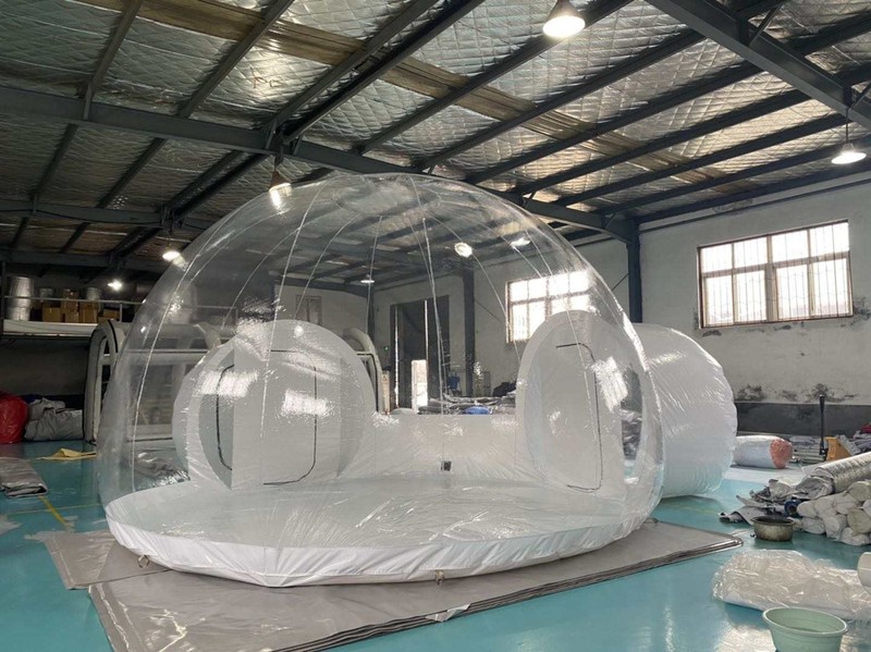 Inflatable Commercial Grade PVC Clear Eco Dome Camping Bubble Tent W/ FAN gallery