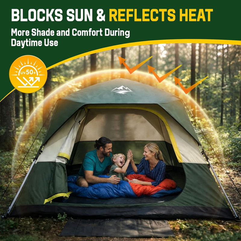 Tent 4 Person Tents for Camping - Instant Cabin Tent Setup in 50 Seconds with Ra gallery
