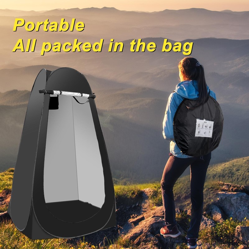 Portable Camping Privacy Tent, Outdoor Shower Tent Kit with 5 Gallon Shower B... gallery