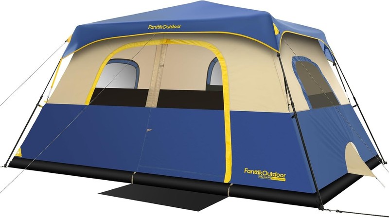 8 Person Instant Cabin Tent Navy Blue