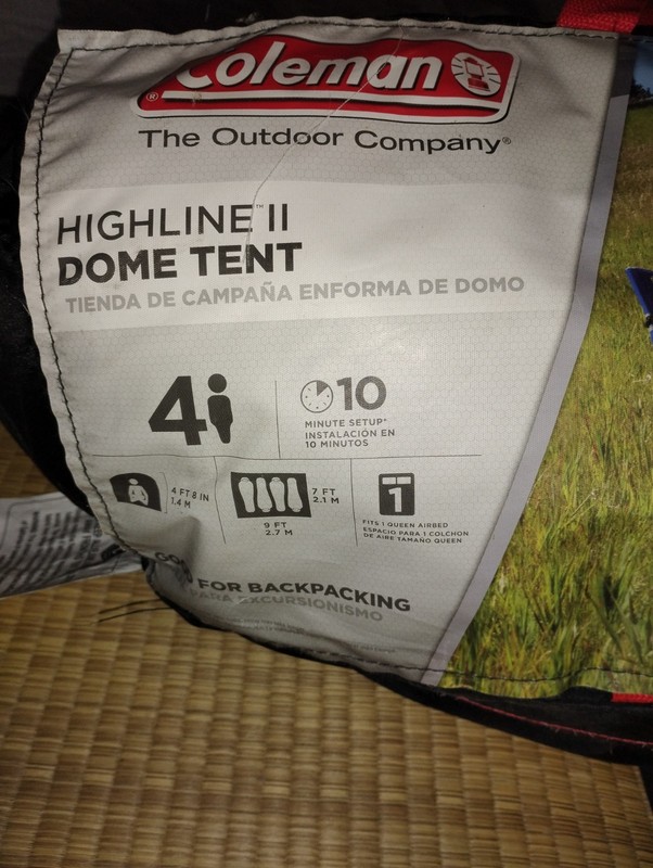 Coleman 4-Person Dome Tent, Highland II 9x7 feet. queen, lightly used highland 2 gallery