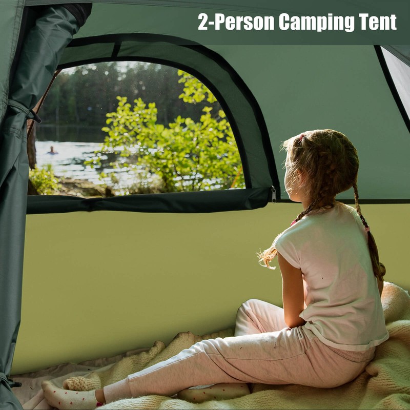 2-person Camping Tent w/Removable Rain Fly Carrying Bag Lightweight Outdoor Tent gallery