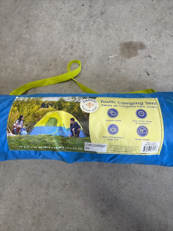 Firefly Youth Camping Tent Durable Steel Stakes Carry Bag Bug Mesh Easy Setup