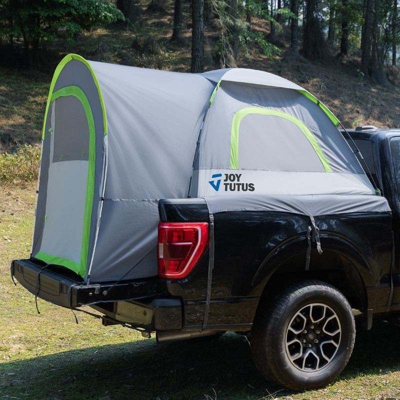 Truck Tent with Rainfly 5.5Ft-5.8Ft, Straight Spacious Truck Bed Tent with Sk…