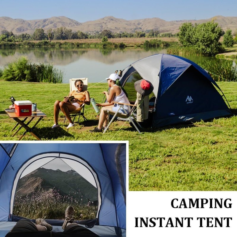 3-4 Person Camping Tent Easy Setup Double Layer Waterproof for Hiking Traveling gallery