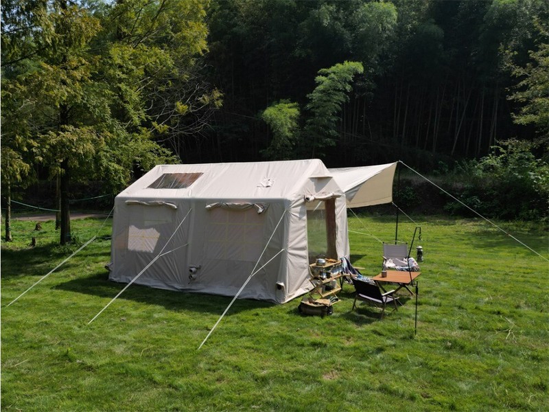 9.8x13ft 8Pax Inflatable Camping Tent w/ canopy & Hand Pump Air Glamping Tent gallery