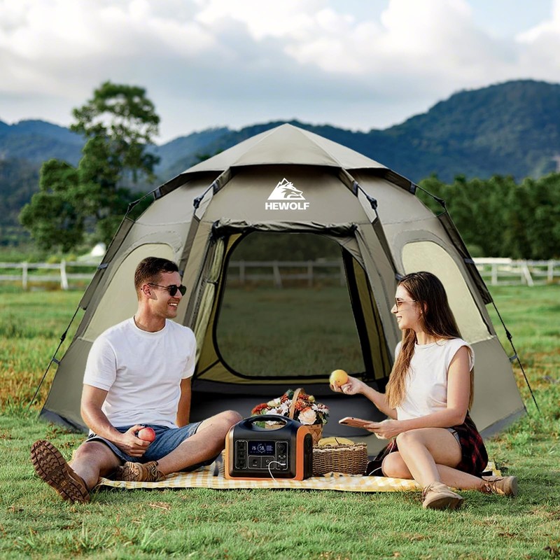 2/3/4 Person Camping Tent - Instant Pop Up Waterproof 2 Doors Tent with Easy ... gallery