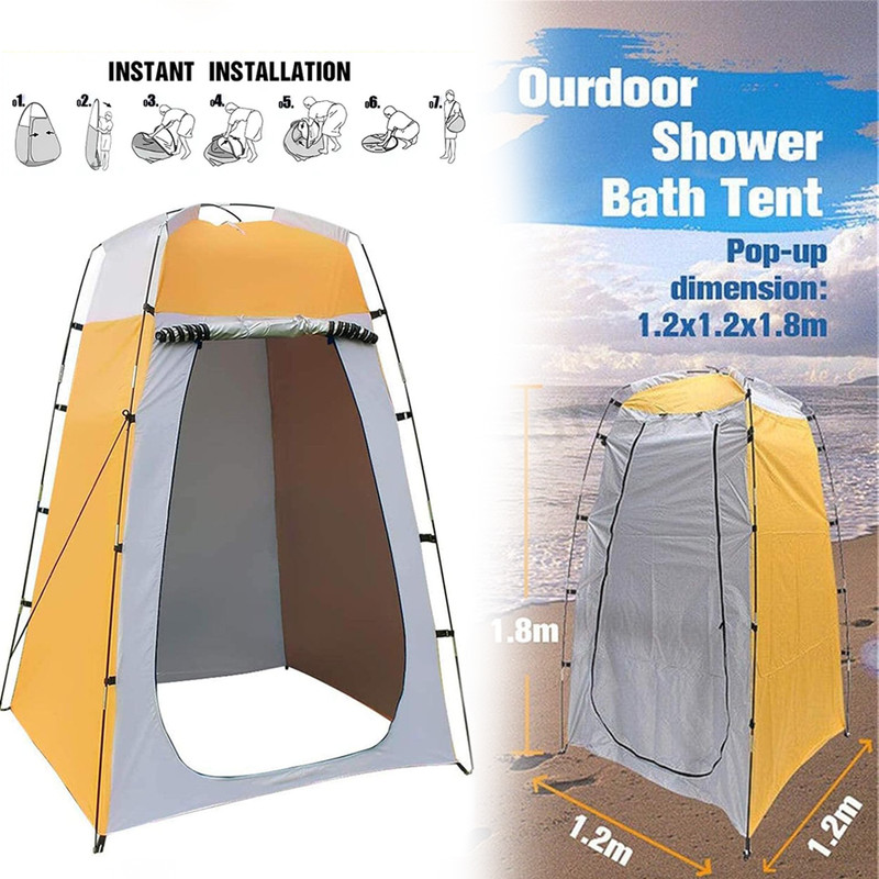 Pop Up Shower Tent Outdoor Camp Tent Privacy Shower Toilet Changing Hiking YW/GN