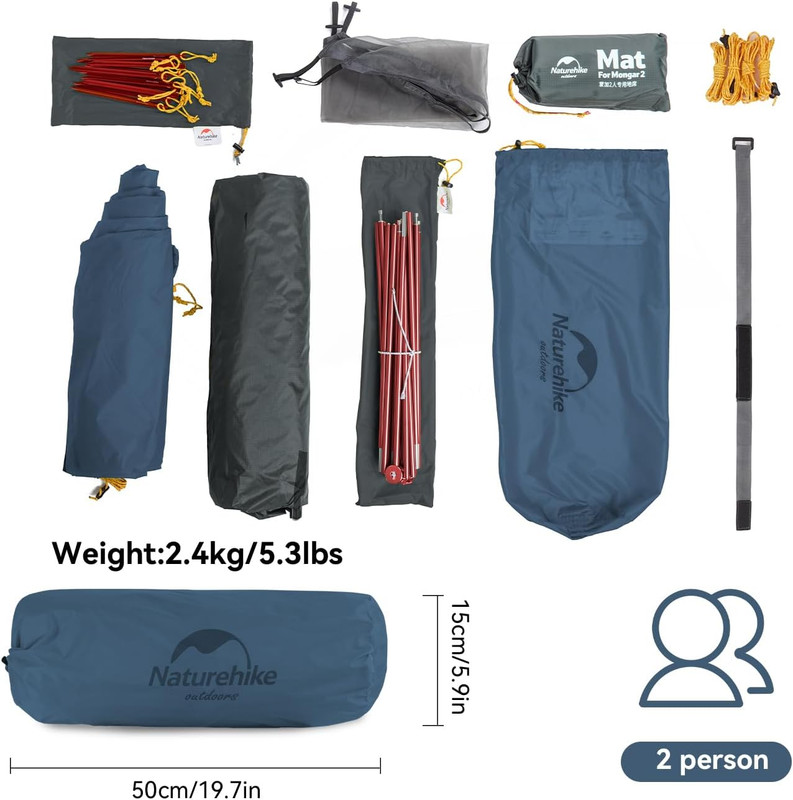 Mongar 2 Person Dome Tent Bivvy Tent 3 Seasons Lightweight Adult Freestanding Te gallery