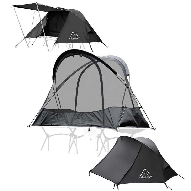 TENPLAY Cot Camping Tent, Backpacking 3 Way Tent,1 Person Sole Tents,Quick Se...