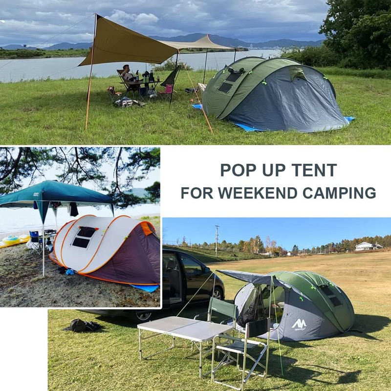 6 Person Easy Pop up Tents for Camping - Double Layer Waterproof Instant Tent w gallery