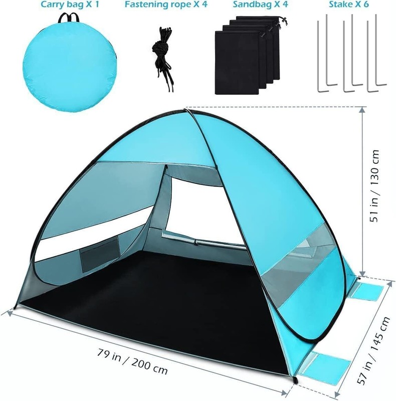 Pop Up Beach Tent Portable Sun Shade Shelter Outdoor Camping Fishing Canopy gallery