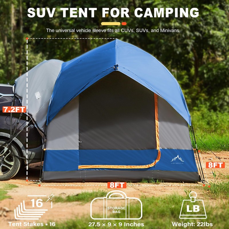 SUV Tent for Camping, Waterproof PU3000mm Spacious Double Layer Design for 5-... gallery
