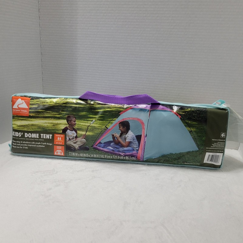 Ozark Trail 6′ x 4′ x 34″ Kid’s Dome Tent, Ideal for 2 Kids Camp Yard Summer