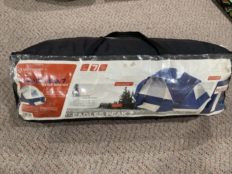 Northeast Outfitters Eagles Peak 7 Person Camping Dome Tent 16’x 10.5’ New!
