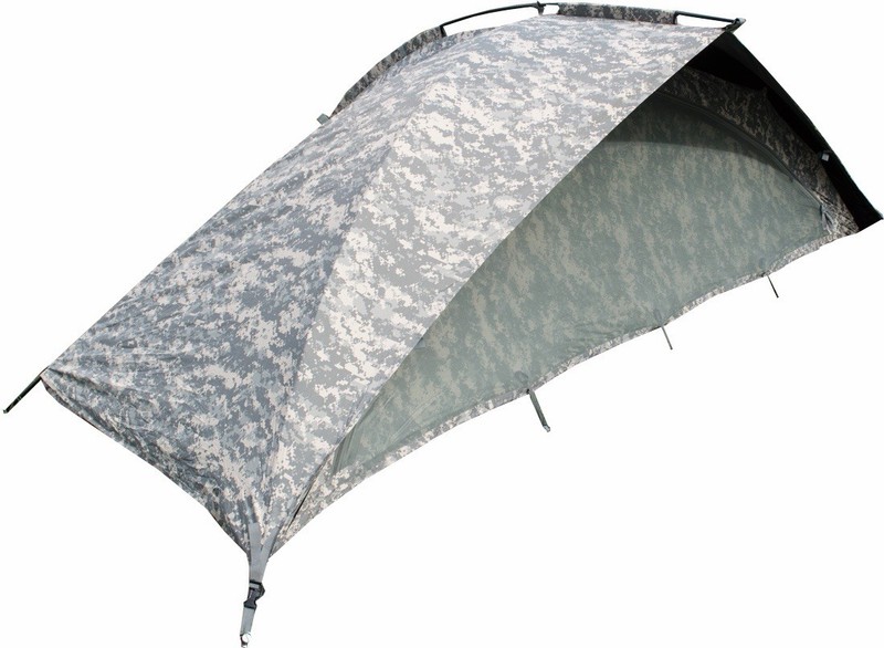 Camouflage Bivvy Tent, Lightweight, 1 Person, Asymmetrical Shape, 1 Door