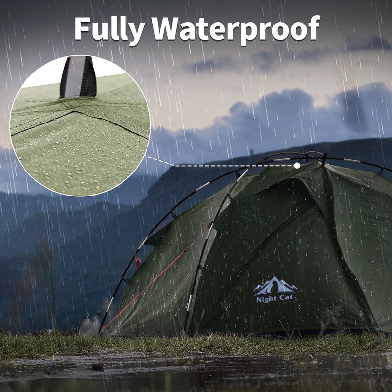 Camping Tent 2 Person Tent Waterproof Two Doors Backpacking Tent Easy Setup gallery
