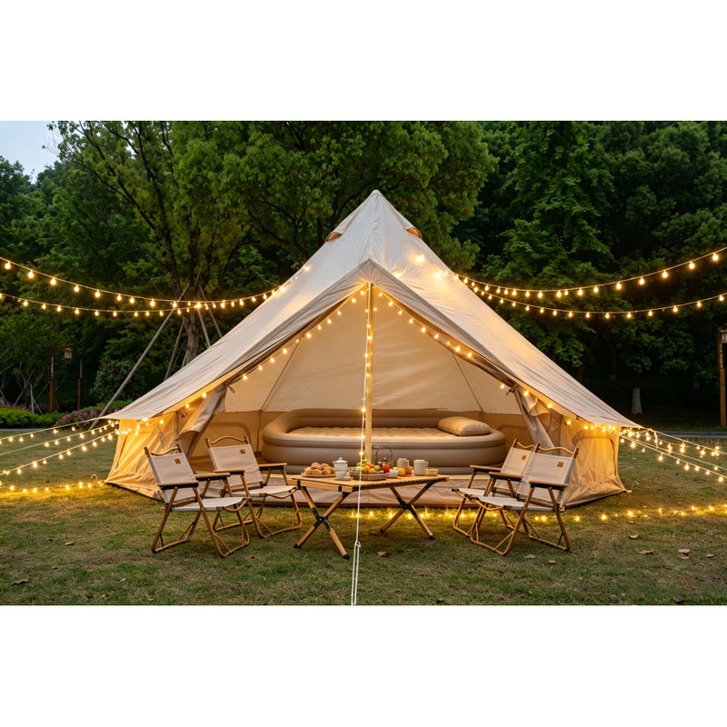 Bell Tent for Family Camping – Spacious 9.8ft Yurt Large Glamping Tents