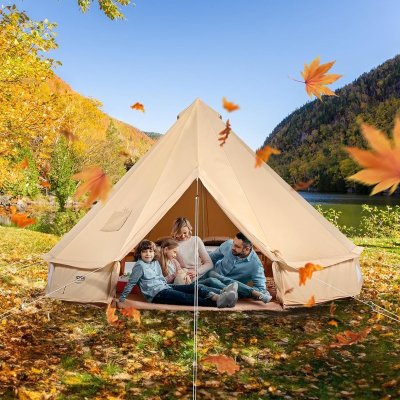 Canvas Tent Bell For Camping with Stove Jack, Family Outdoor Hunting Party gallery