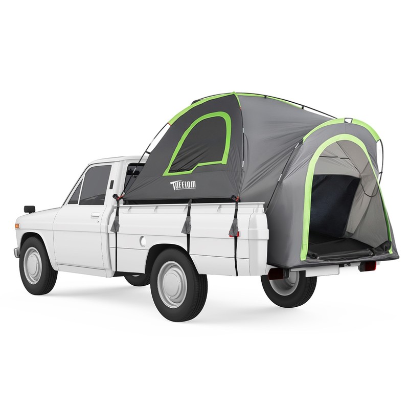 5.5'-6' Pickup Truck Bed Tent Outdoor Waterproof 2 Person Gray & Green gallery