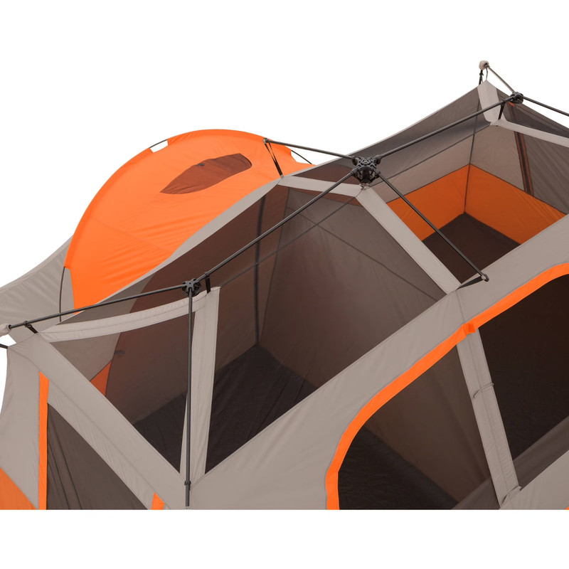 Tienda Casa de Campaña Camping Grande 11 Personas 3 Cuartos Instantanea Naranja gallery