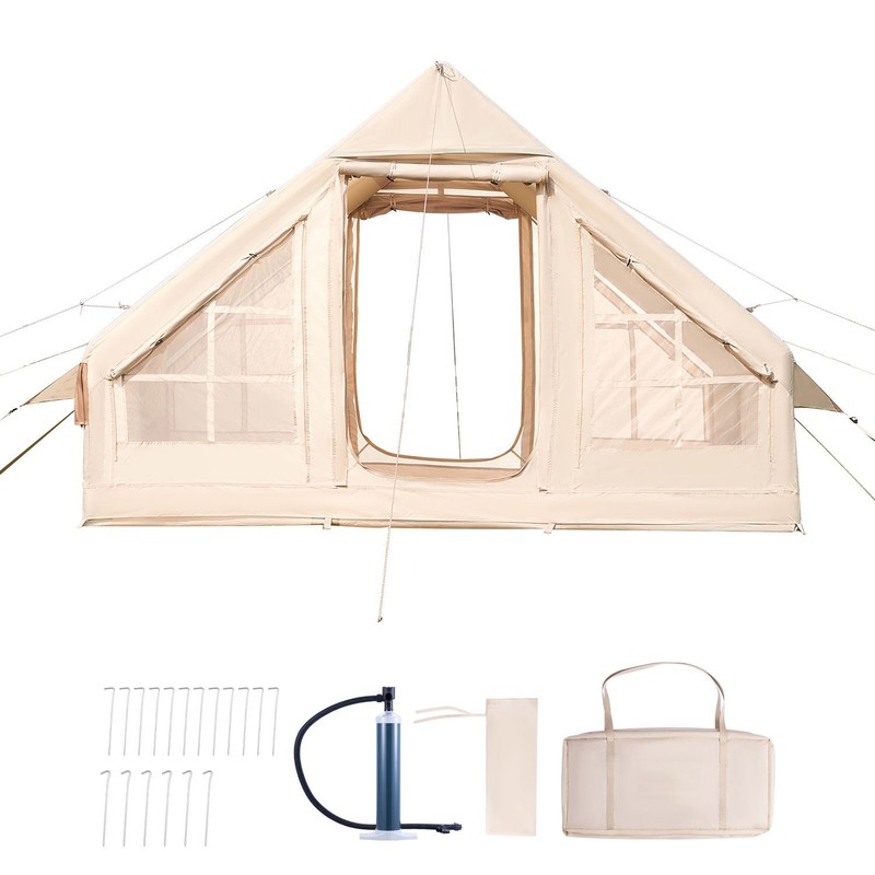 3-5 Person Inflatable Tent 65 sqft 300D OxFor Ford Waterproof