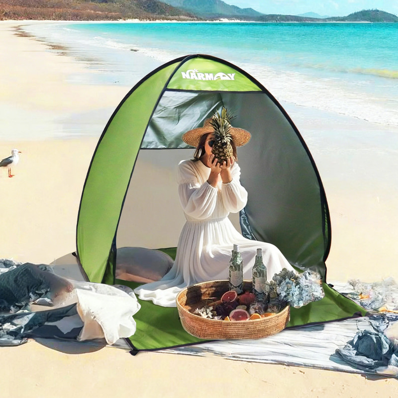 Pop-Up Beach Tent – UV-Resistant & Waterproof Sun Shade Shelter for Camping, Out gallery