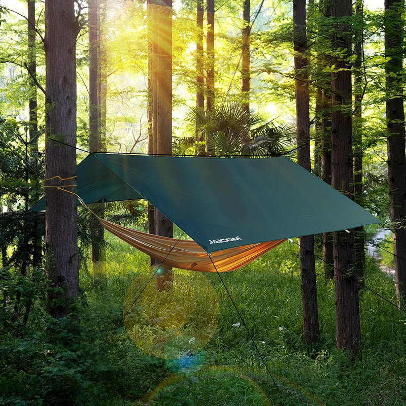 Waterproof Camping Tarp - 10X13ft Hammock Rain Fly, Ultralight & Portable & UV P gallery