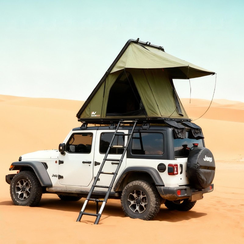 Naturnest Rooftop Tent Hardshell Polaris Lite Car Camping Tent w/Air Mattress