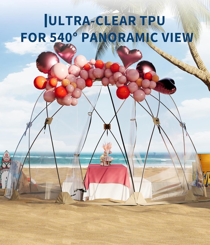 Popup Bubble Tent Waterproof 10.5x10.5ft Clear Camping Shelters Outdoor Portable gallery