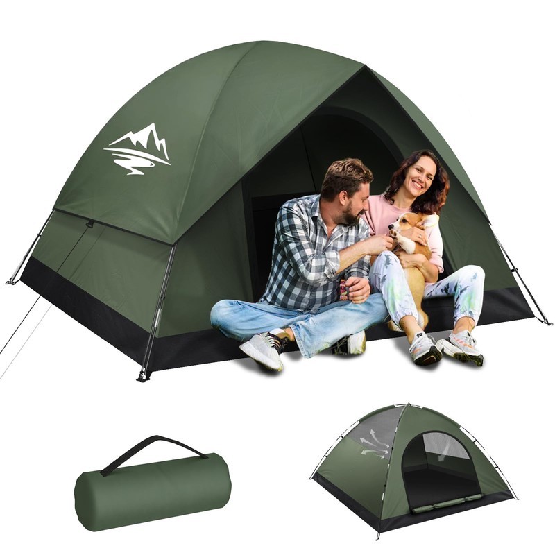Tents for Camping 2/3 Person with Rainfly Camping Tent Waterproof Windproof …