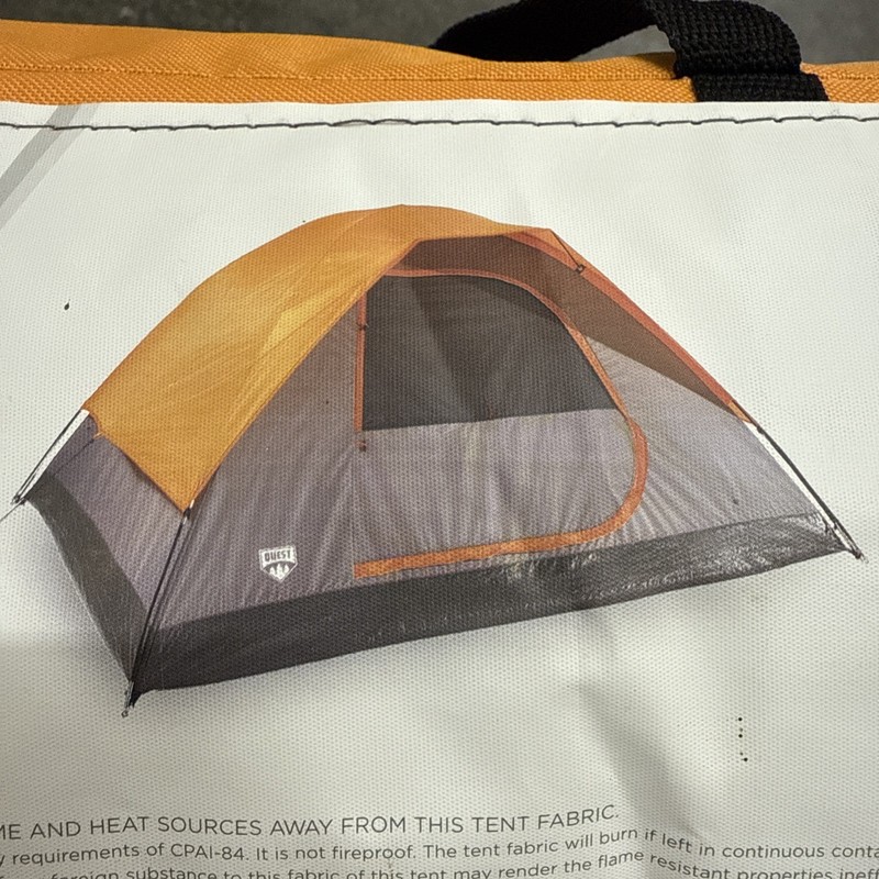 Quest Eagles Peak 4 Orange 8ft x 7ft x 52in Outdoors 4 Person Tent SKU 6528