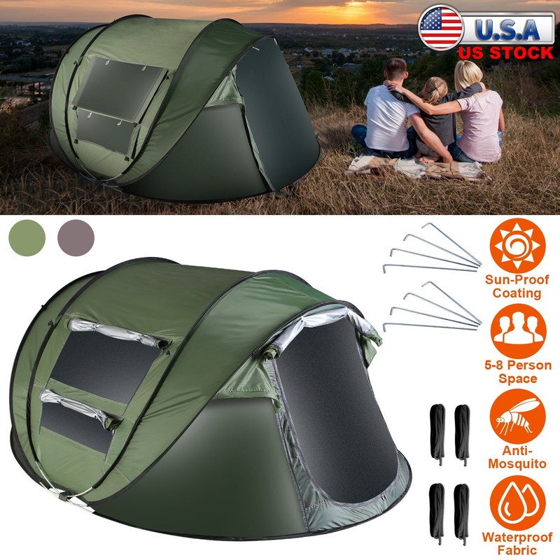 5-8 People Camping Hiking Tent Automatic Outdoor Instant Pop Up Tent Waterproof