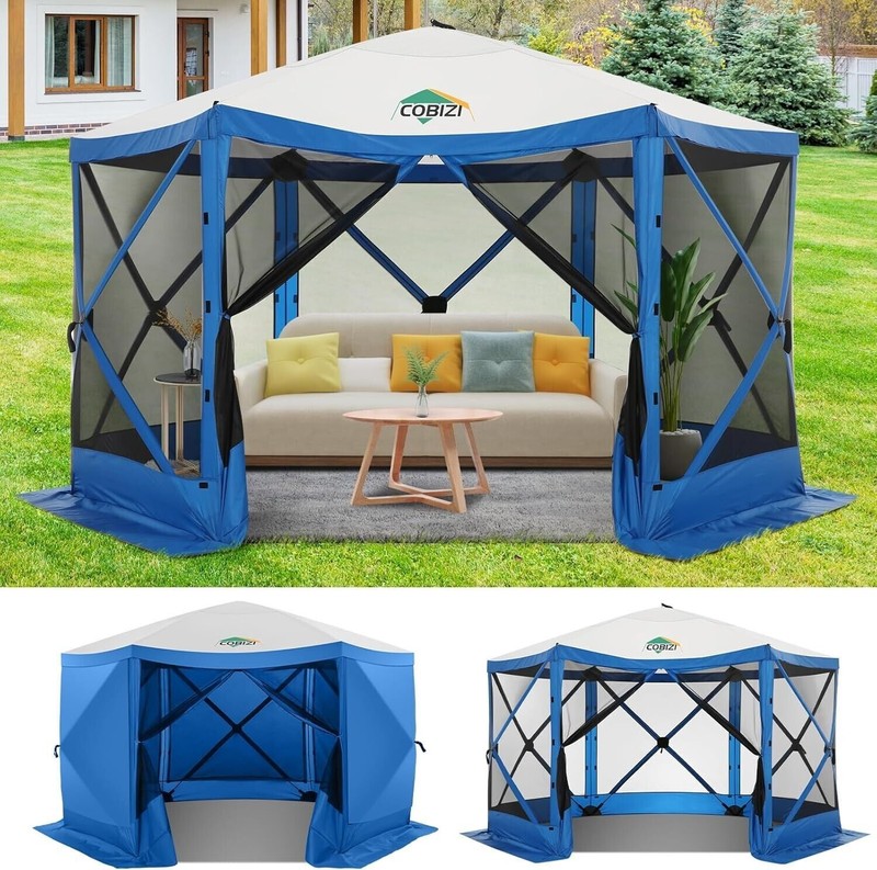 8x8FT~12x12FT Pop up Gazebo Screen House Tent for Camping, Outdoor Hub Tent ,NEW gallery