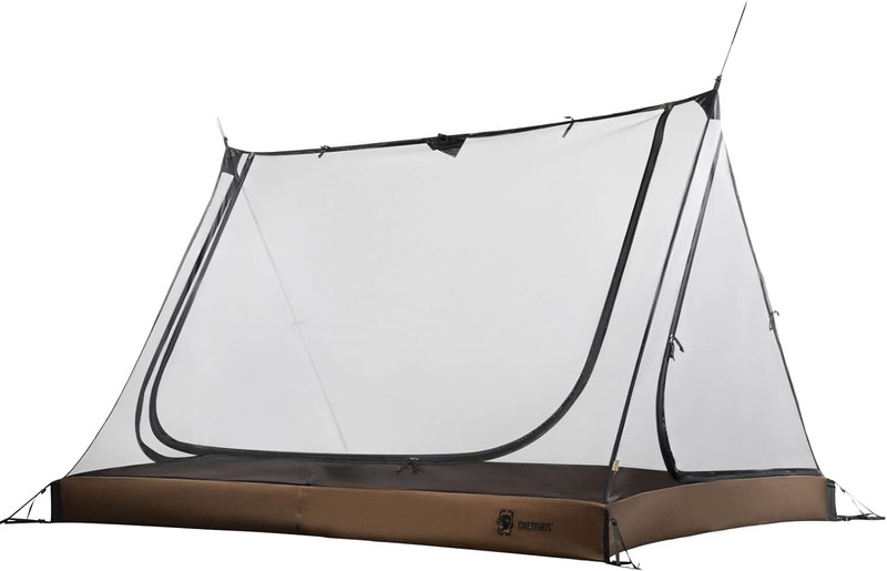 2 Person Mesh Tent, 3 Openings Screen Shelter with Waterproof Bathtub Floor for