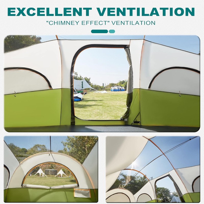 GoHimal 8 Person Tent Waterproof Family Rainfly gallery