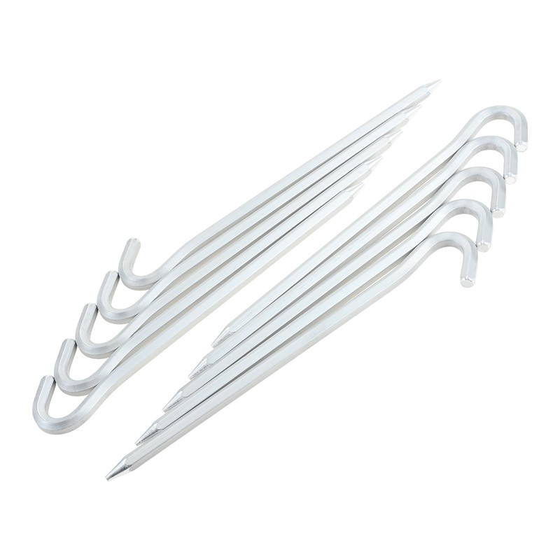 BeProsun 10Pcs Aluminum Tent Stakes with Hook 7inch Hexagon Rod Camping Stakes gallery