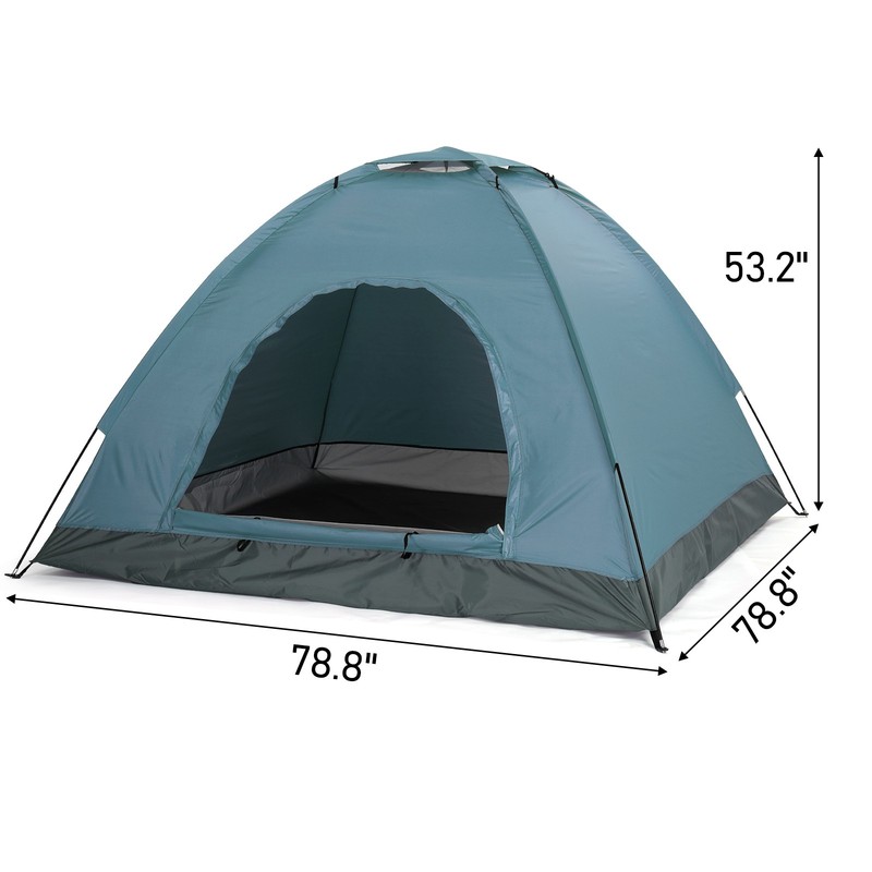 HOT SALE NEW 3-4 Person Camping Dome Tent Blue ---High quality** gallery