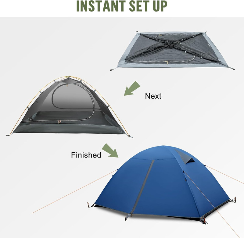 Night Cat 2-Persons Backpacking Tent: Waterproof Lightweight Camping Tent for Tw gallery