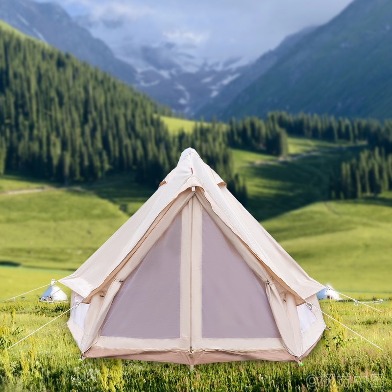 Light Luxury Outdoor Exquisite Camping Tent Pyramid Polyester Cotton Rainproof
