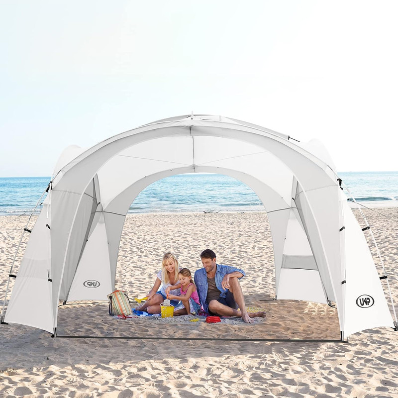 Easy Beach Tent Pop up Canopy UPF50+ Tent with Side Wall, Ground Pegs, and Stabi