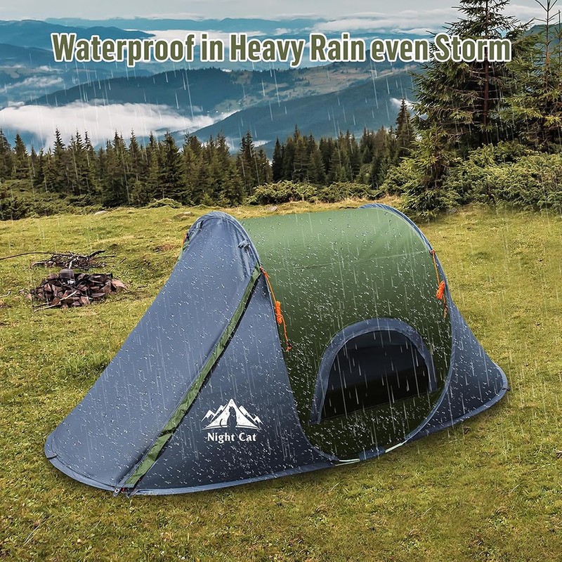 Outdoor Camping Tent Waterproof Windproof Hiking Pop Up Instant Tents 1 Person gallery