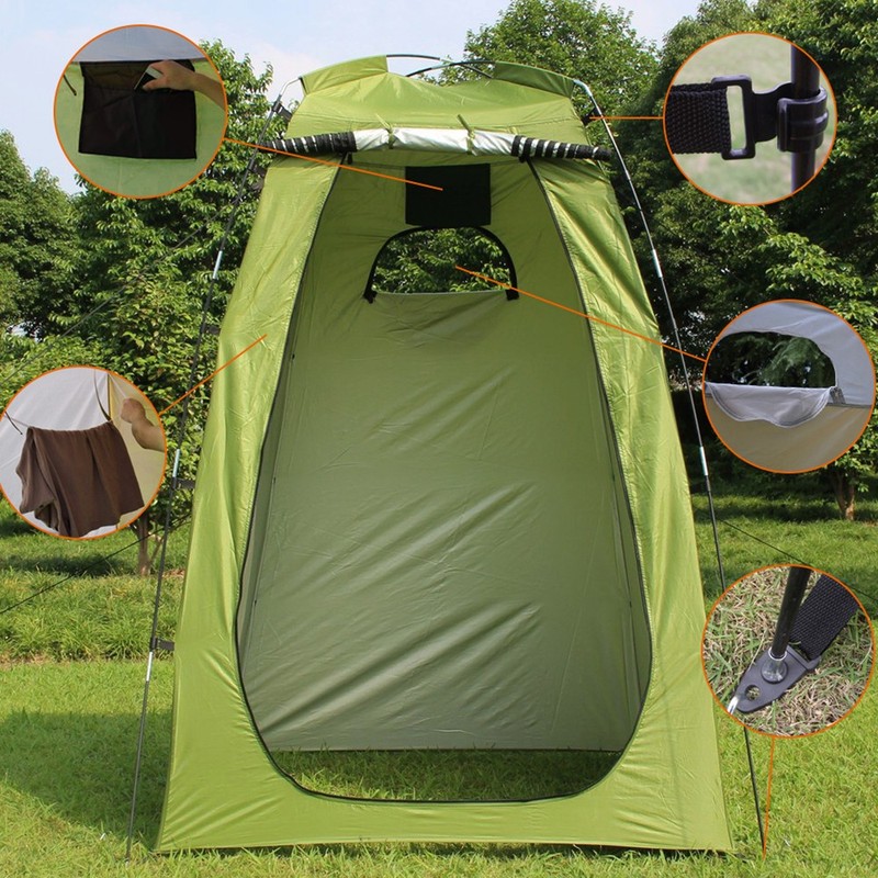 Pop Up Privacy Shower Tent Outdoor Sun Shelter Camp Toilet Changing Room T5N9 gallery