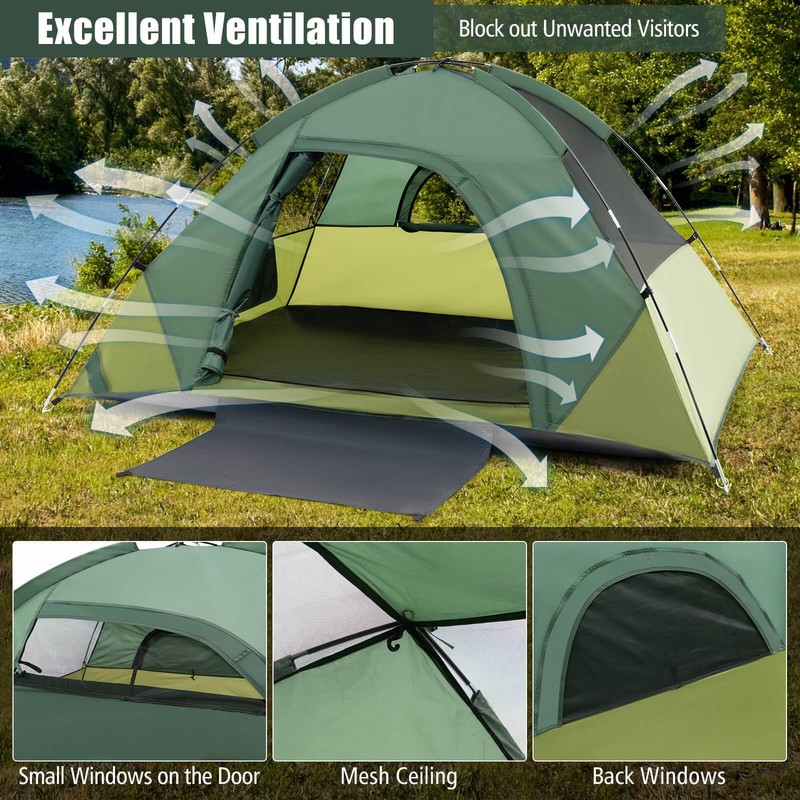 2-person Camping Tent w/Removable Rain Fly Carrying Bag Lightweight Outdoor Tent gallery