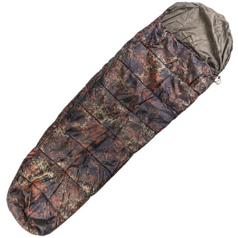 Mil-Tec Sleeping Bag Flecktarn Commando w/ Hood Waterproof – 14102021